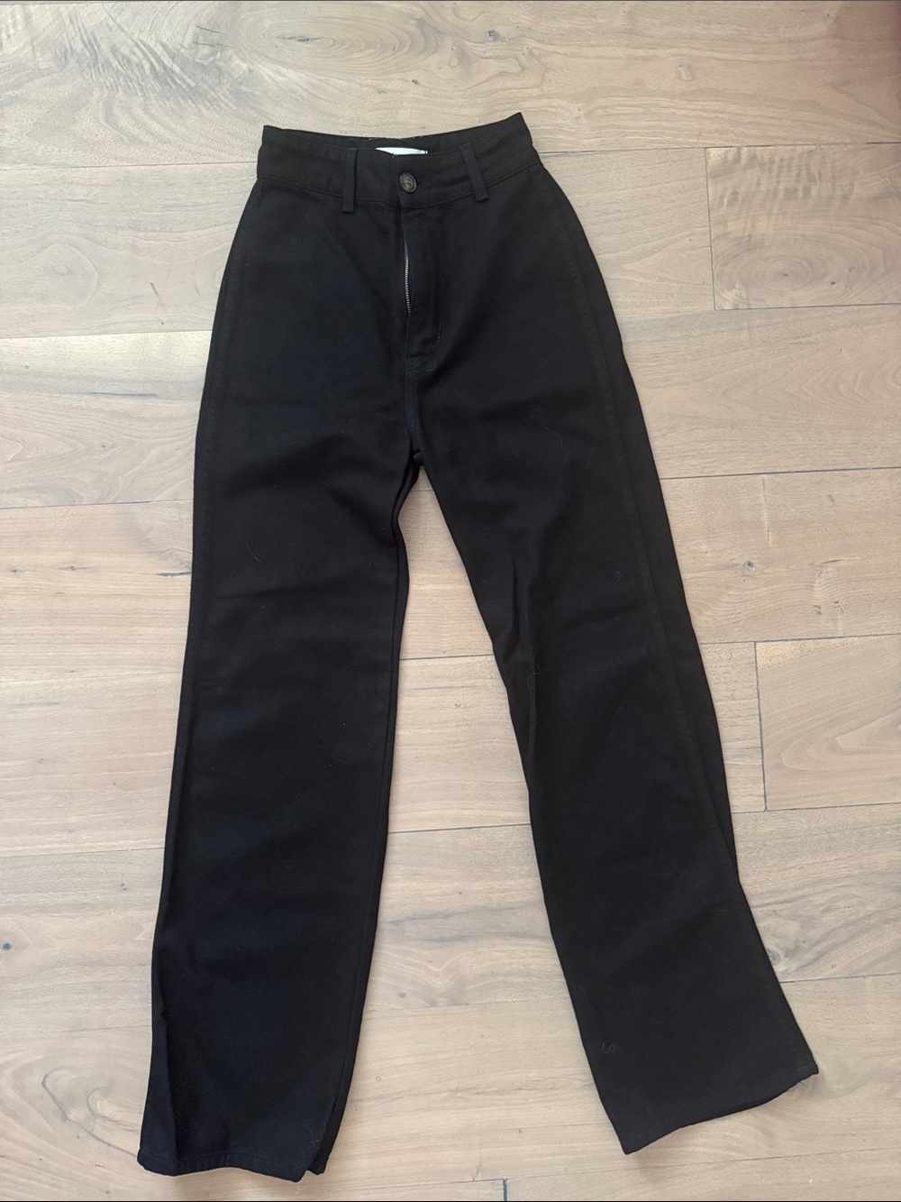 Reformation Black Straight-Leg Chinos